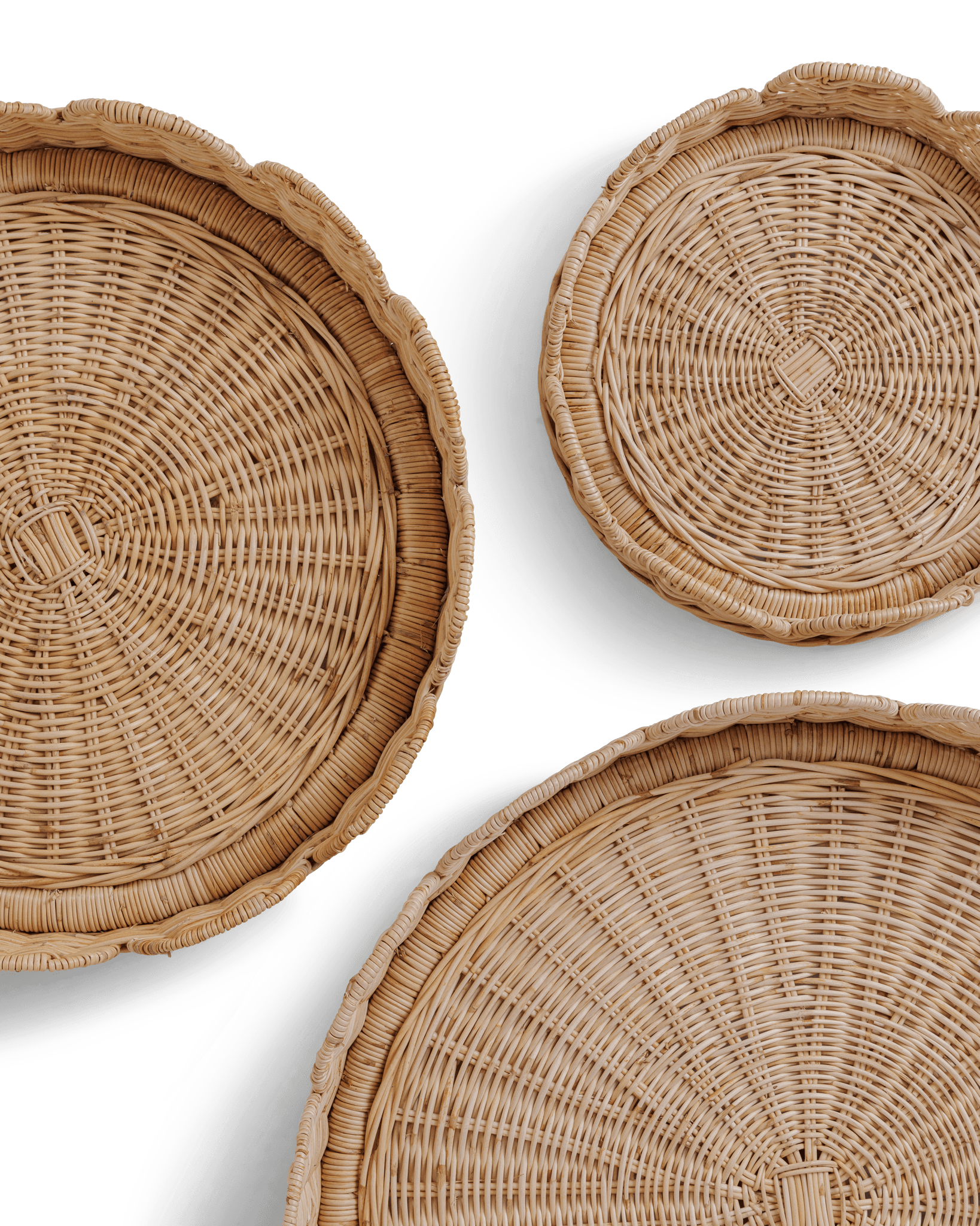Round Wicker Tray