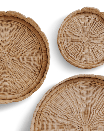 Round Wicker Tray