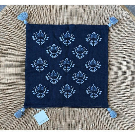 Kemp Pillow Cover (20” SQ)-Navy Blue
