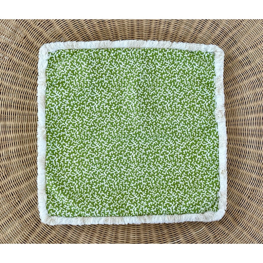 Reef Outdoor Pillow Cover (20” SQ)-Grass Green