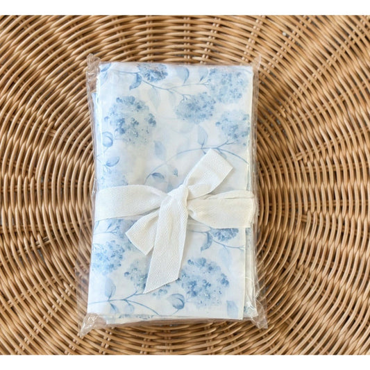 Hydrangea Percale King Pillowcases (Set of 2)-Hydrangea Blue