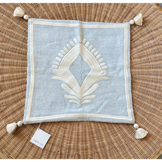Leighton Pillow Cover (20” SQ)-Coastal Blue
