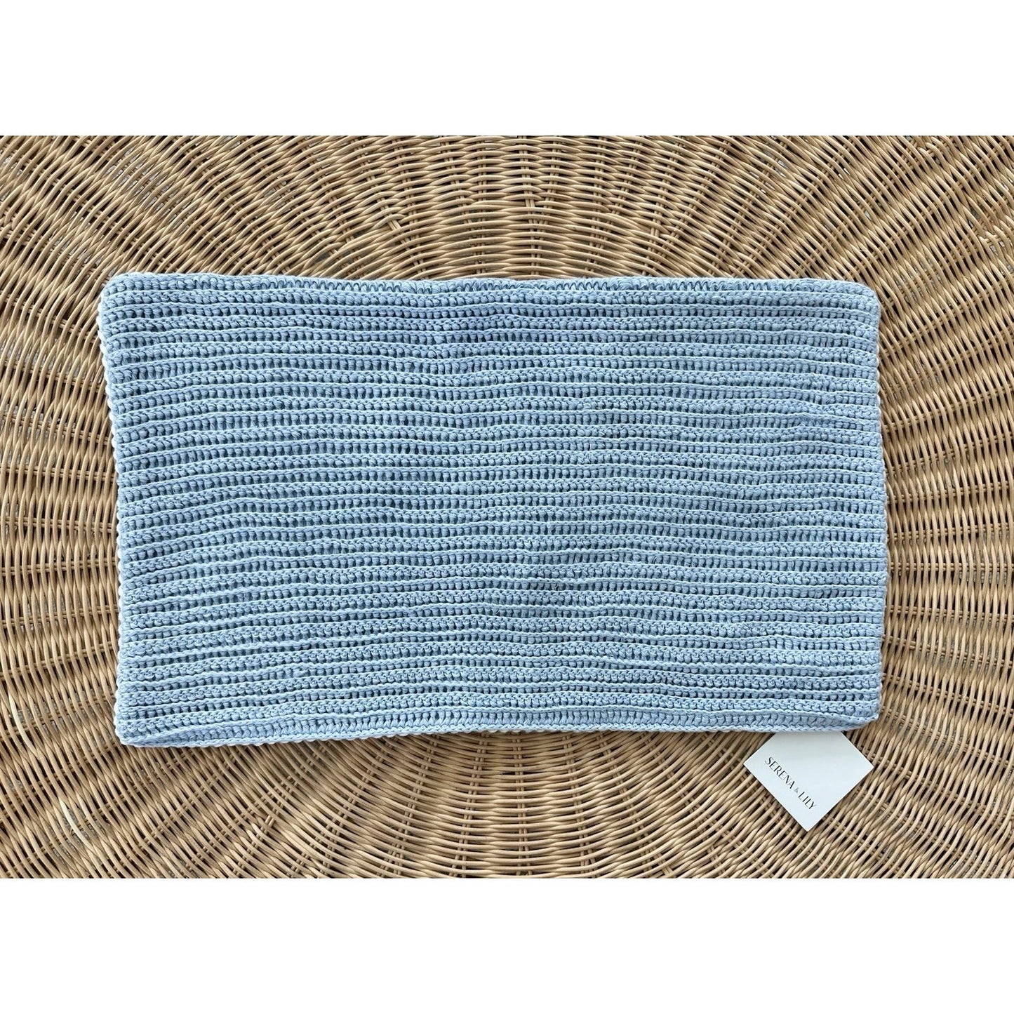 Tidal Pilllow Cover (12”x21”)-Coastal Blue
