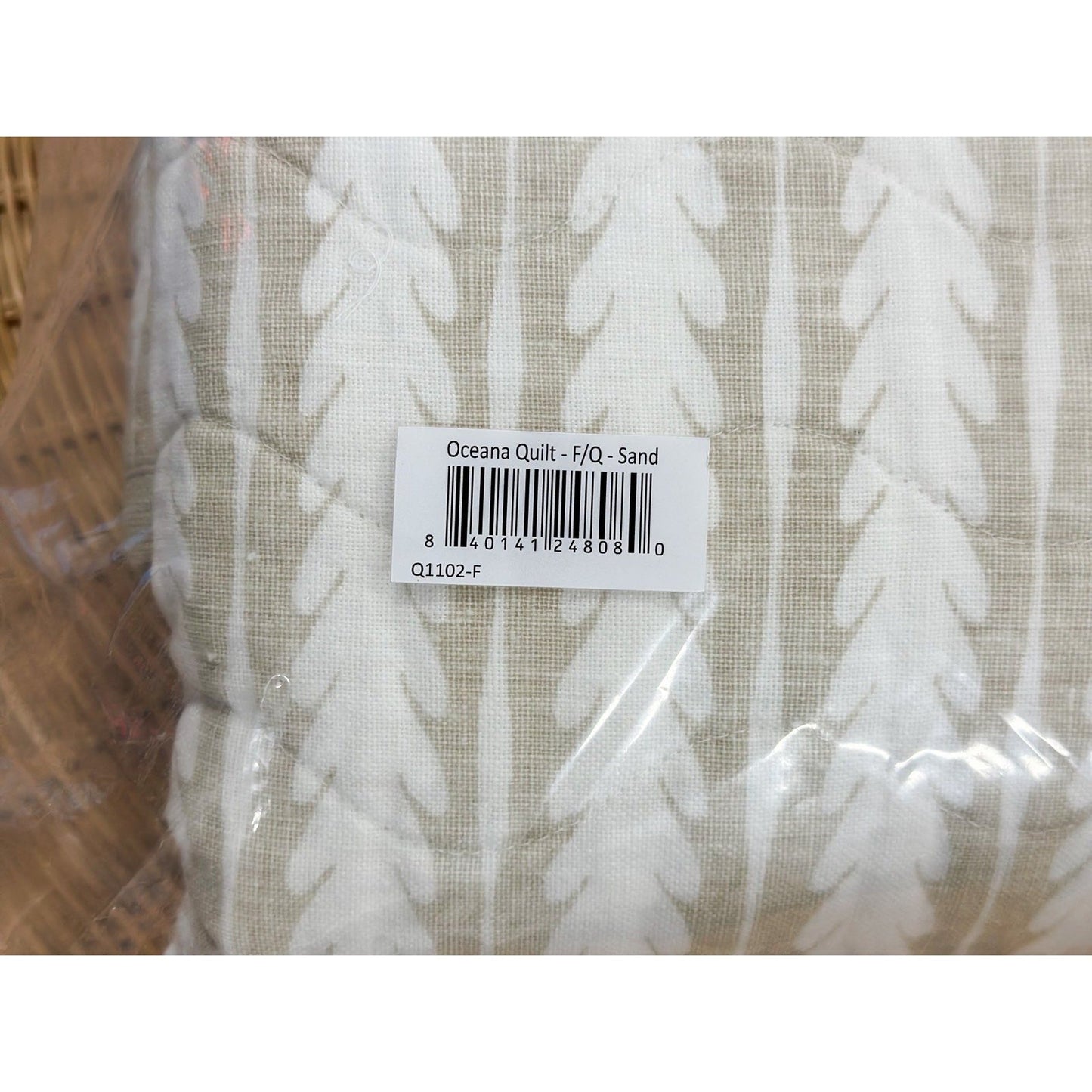 Oceana Linen Quilt (F/Q)-Sand - The Home Decor Outlet