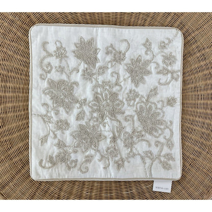 Marigot Pillow Cover (22” SQ)-Flax Beige