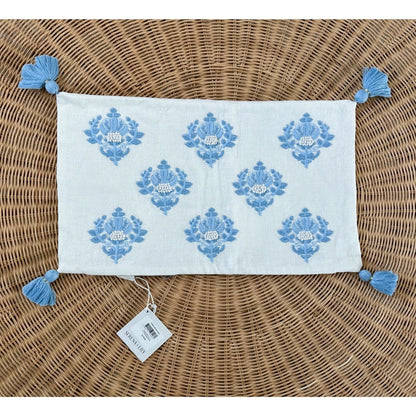 Kemp Pillow Cover (12”x21”)-Hydrangea Blue