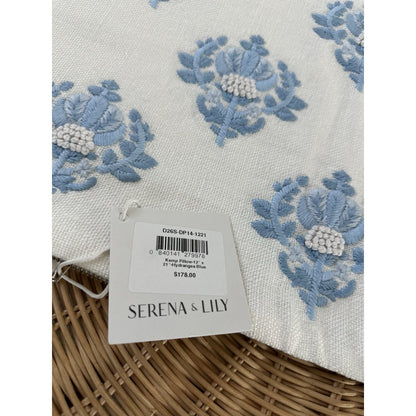 Kemp Pillow Cover (12”x21”)-Hydrangea Blue