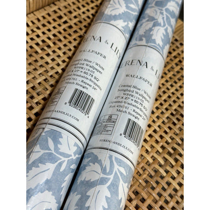 Songbird Wallpaper-Coastal Blue/White