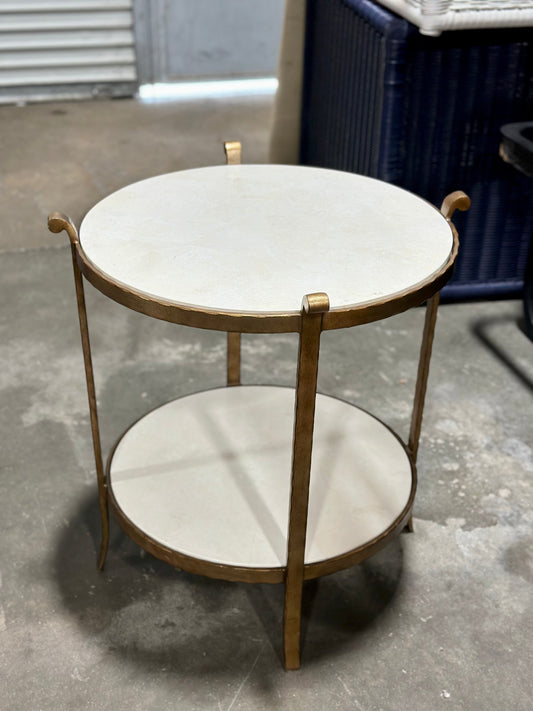 St. Germain Round Stone Side Table - The Home Decor Outlet