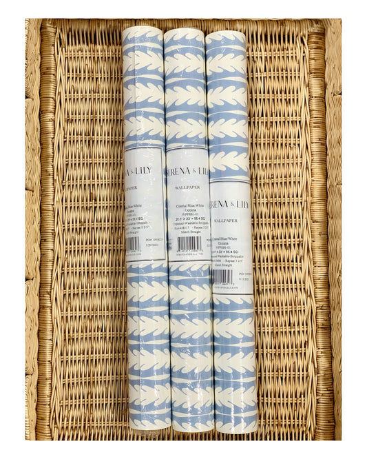 Oceana Wallpaper-Coastal Blue/White