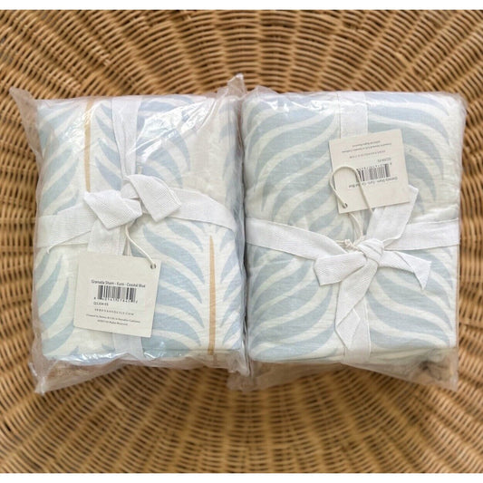 Granada Euro Shams (Set of 2)-Coastal Blue - The Home Decor Outlet