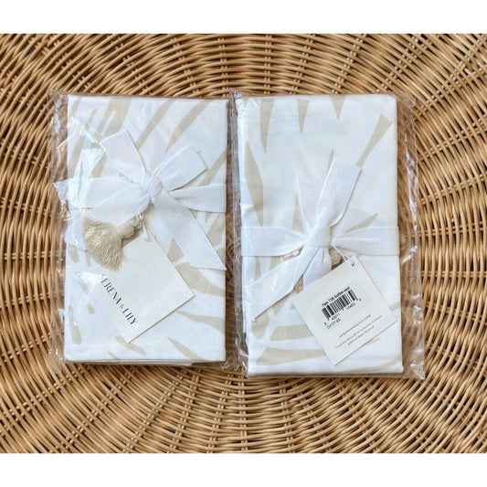 NEW Serena & Lily Palm Standard Shams (Set of 2)-Sand - The Home Decor Outlet