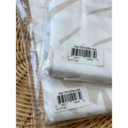 NEW Serena & Lily Palm Standard Shams (Set of 2)-Sand - The Home Decor Outlet