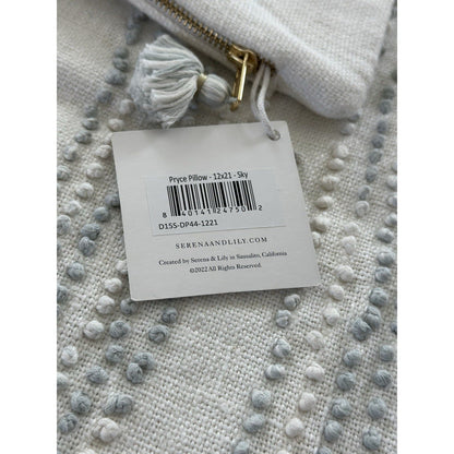 Pryce Pillow Cover (12”x21”)-Sky Blue