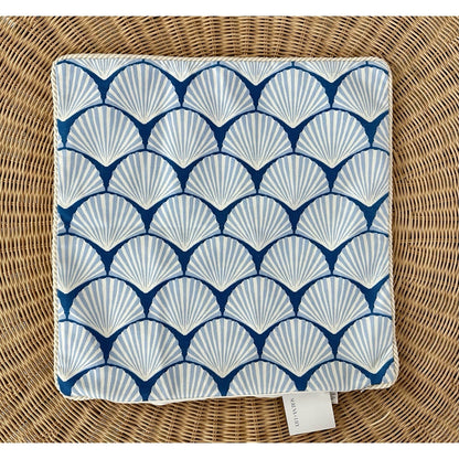 Sandbar Outdoor Pillow Cover (20” SQ)-Hydrangea Blue