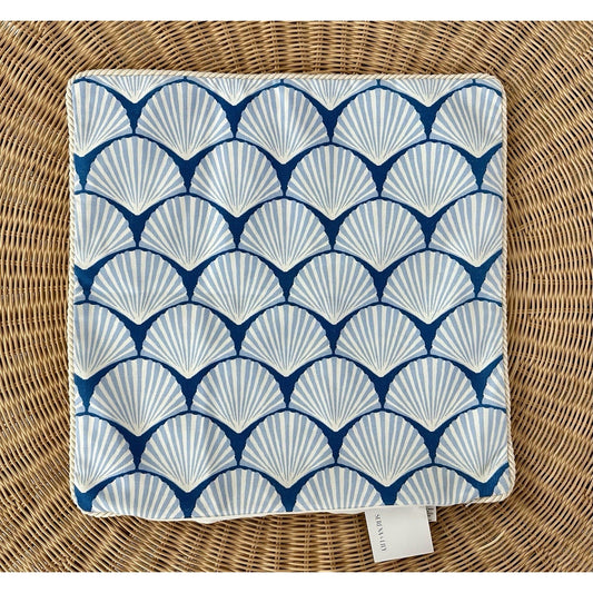 Sandbar Outdoor Pillow Cover (20” SQ)-Hydrangea Blue