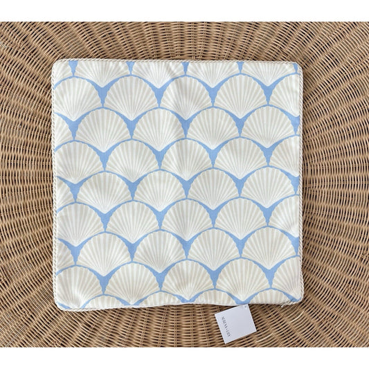 Sandbar Outdoor Pillow Cover (20” SQ)-Sand Beige/Coastal Blue