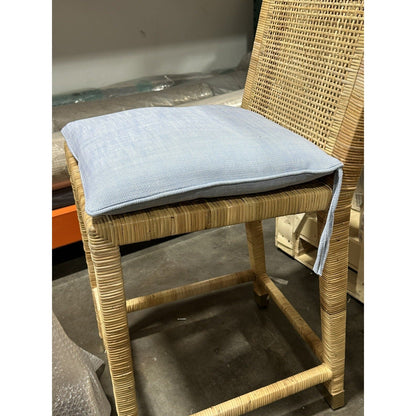 Eptos Dining Chair Cushion-Perennials Basketweave Coastal Blue