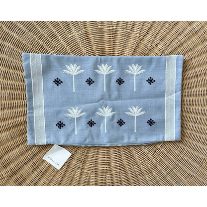 Sunbrella Veracruz  Pillow Cover (12”x21”)-Coastal Blue