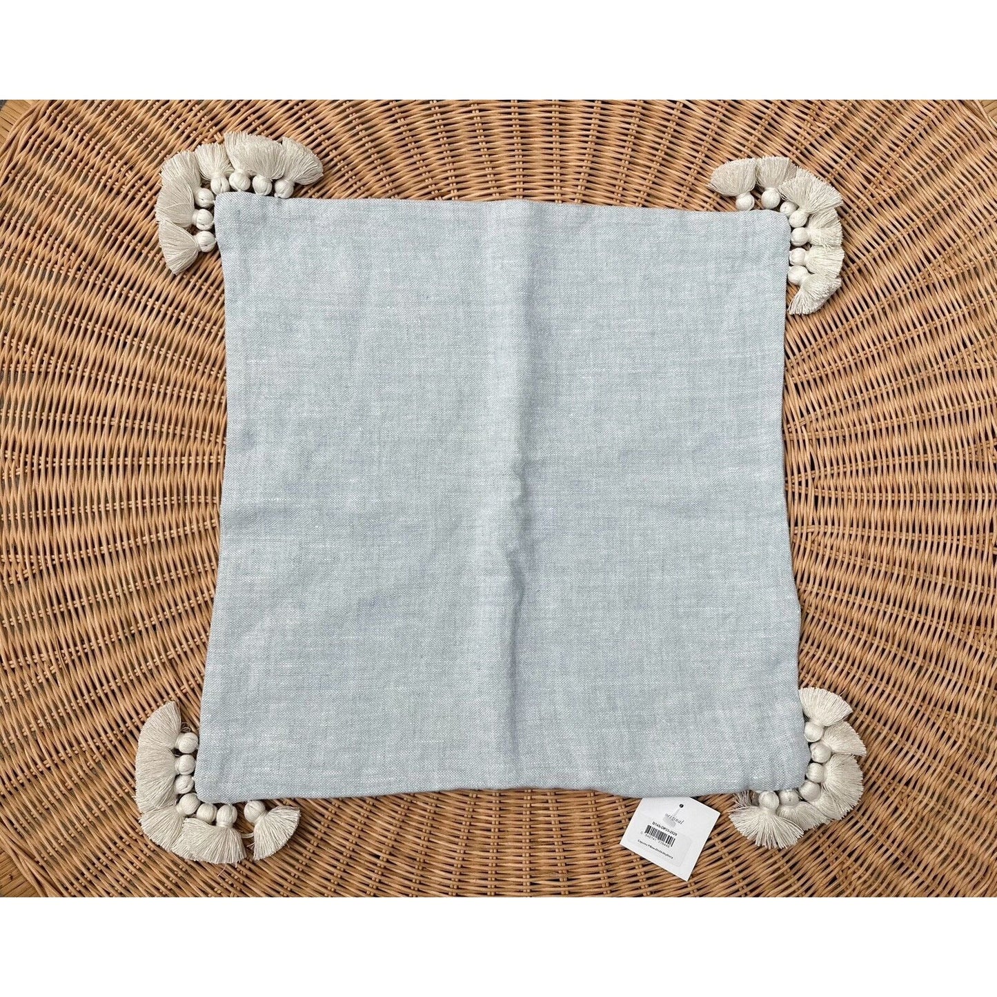 Cayucos Pillow Cover-Chambray/Ivory - The Home Decor Outlet