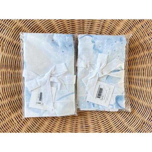 Hydrangea Percale Standard Shams (Set of 2)-Hydrangea Blue